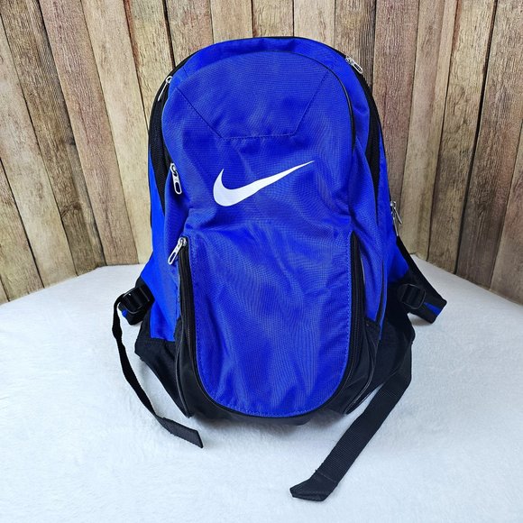 Nike Bags Nike Swoosh Blue Black Padded Backpack Rn 56323 Poshmark